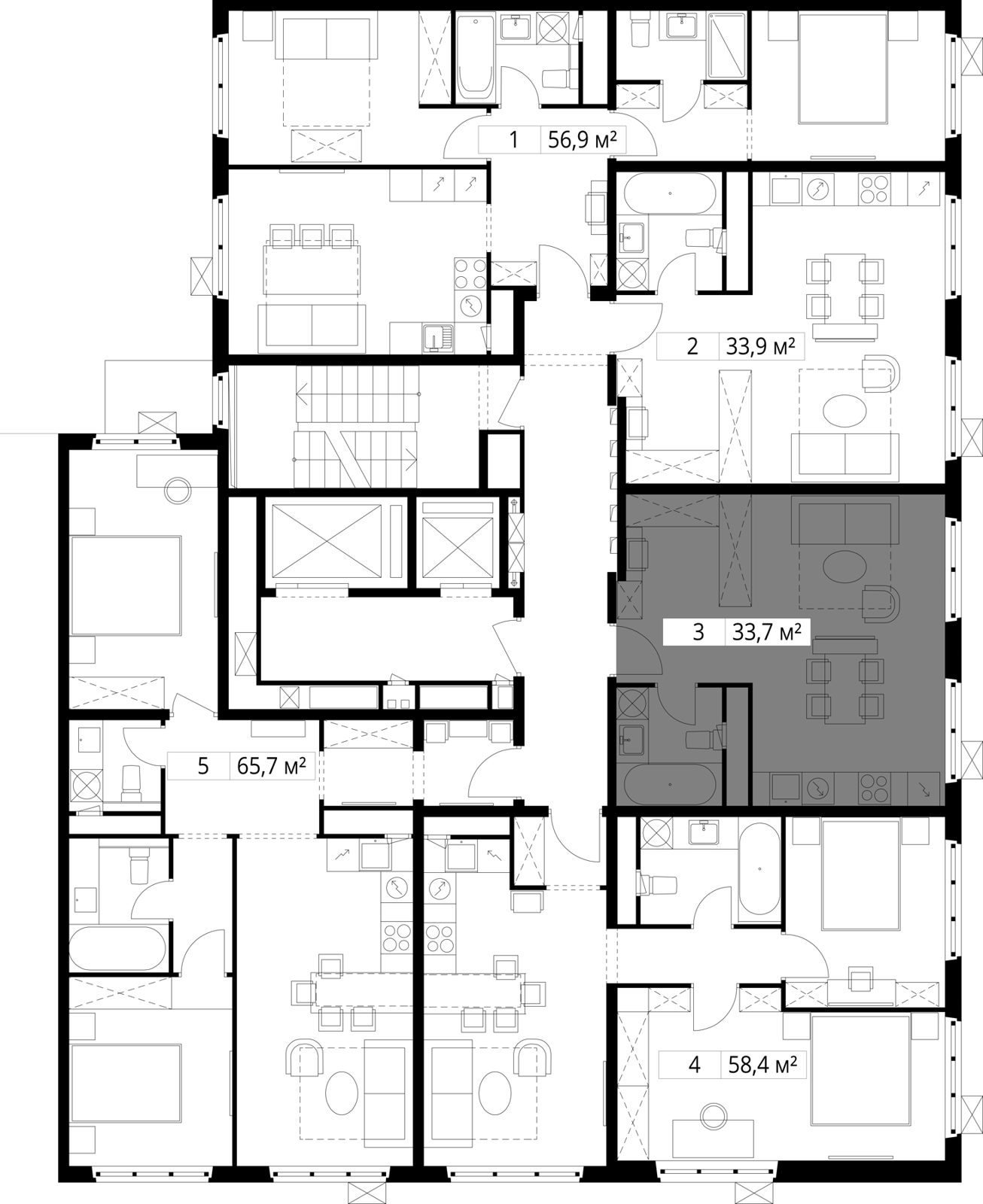 Квартира-студия, 33,7 м² — фото 2