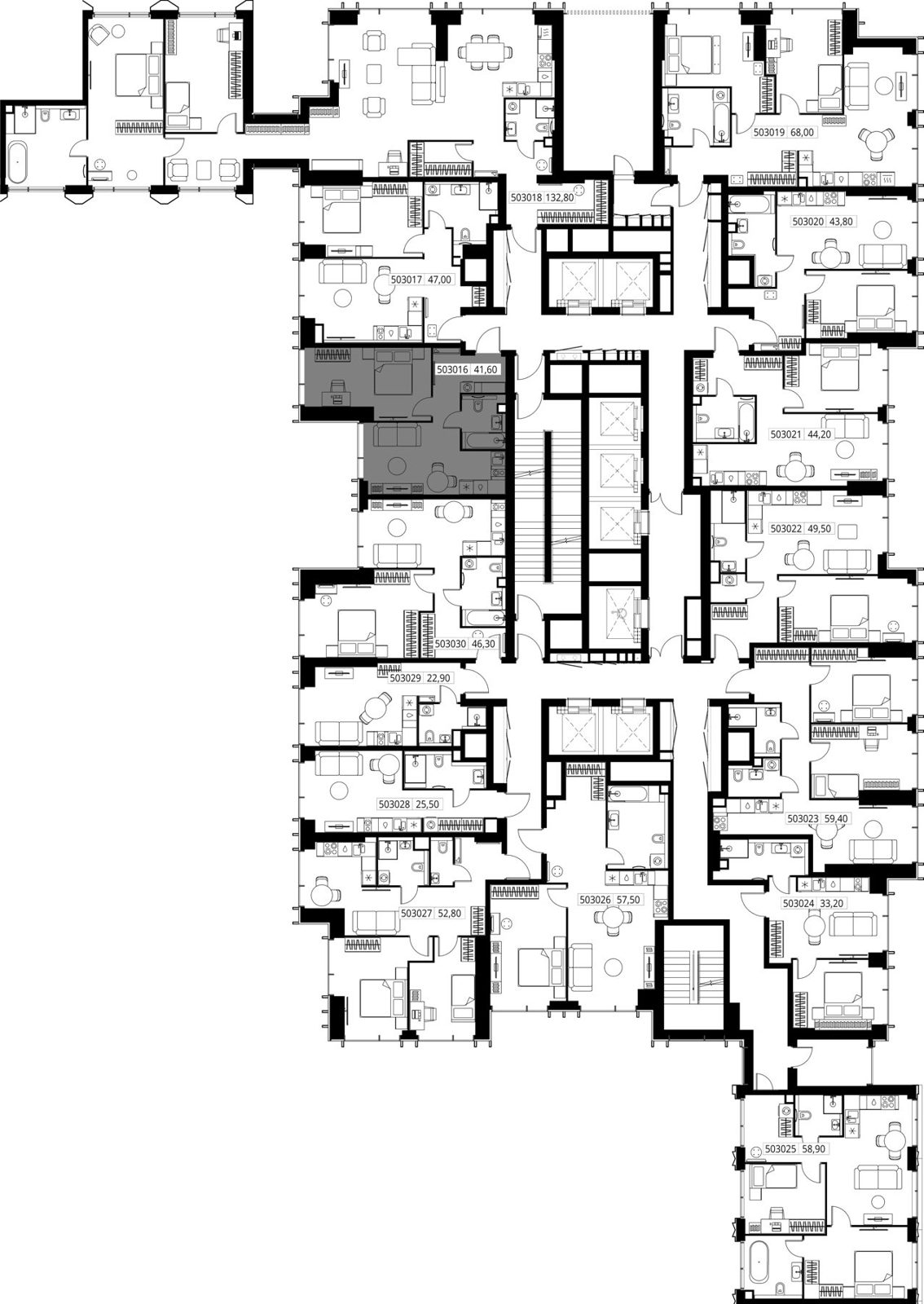 1-комнатная квартира, 41,6 м² — фото 2