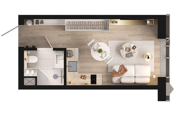 Квартира-студия, 23,2 м² — фото 2
