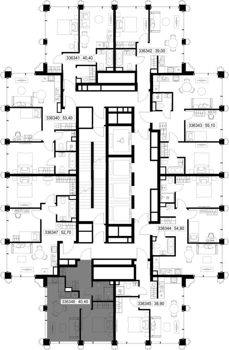 1-комнатная квартира, 40,4 м² — фото 2