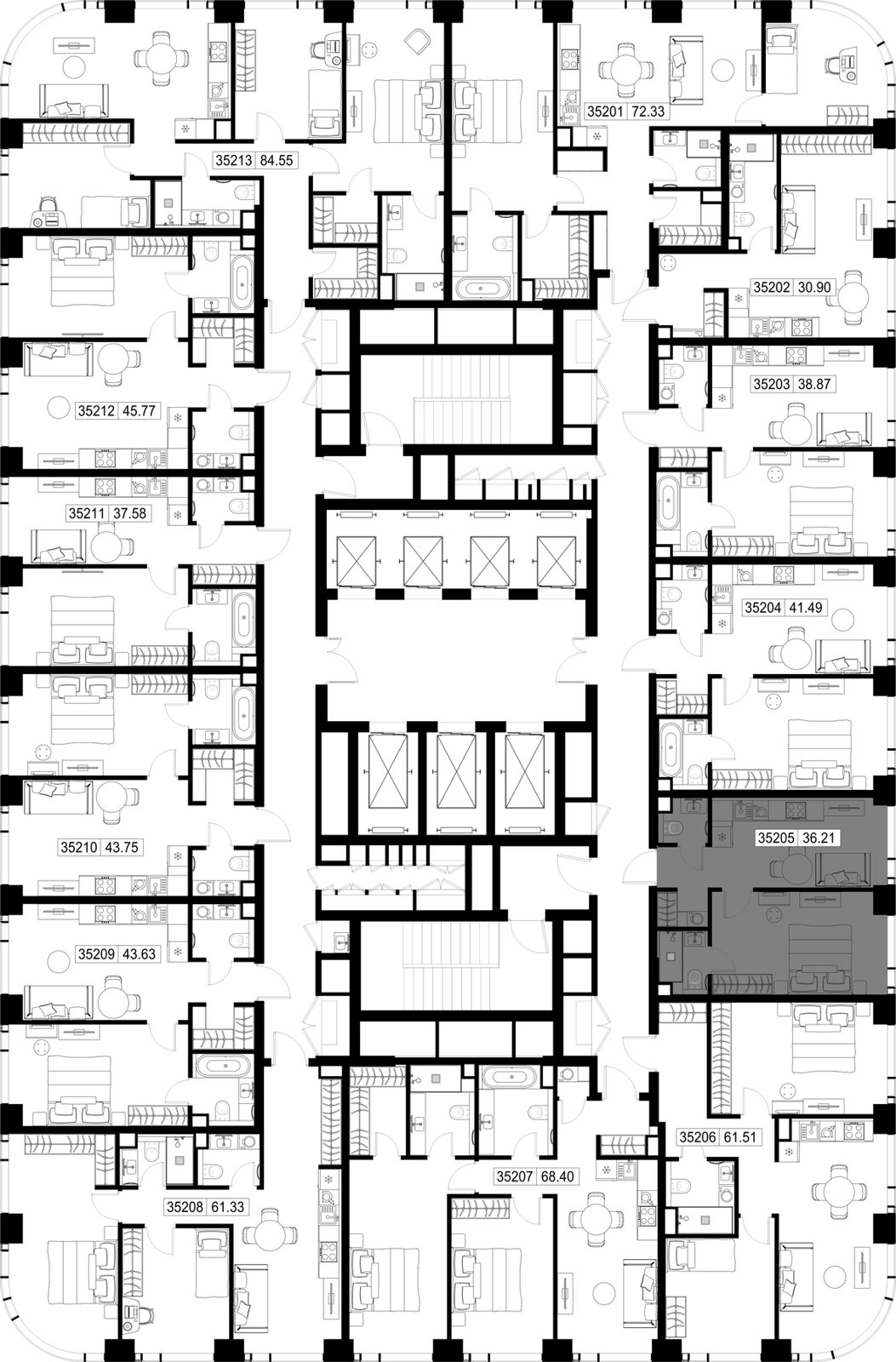 1-комнатная квартира, 36,2 м² — фото 2