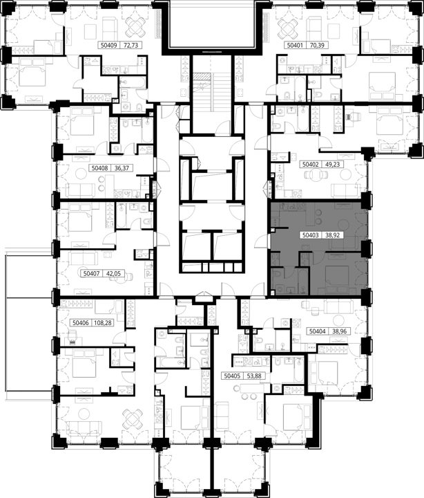 1-комнатная квартира, 38,9 м² — фото 2
