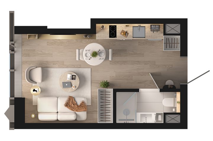 Квартира-студия, 23 м² — фото 2
