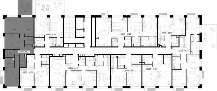 2-комнатная квартира, 86,8 м² — фото 2