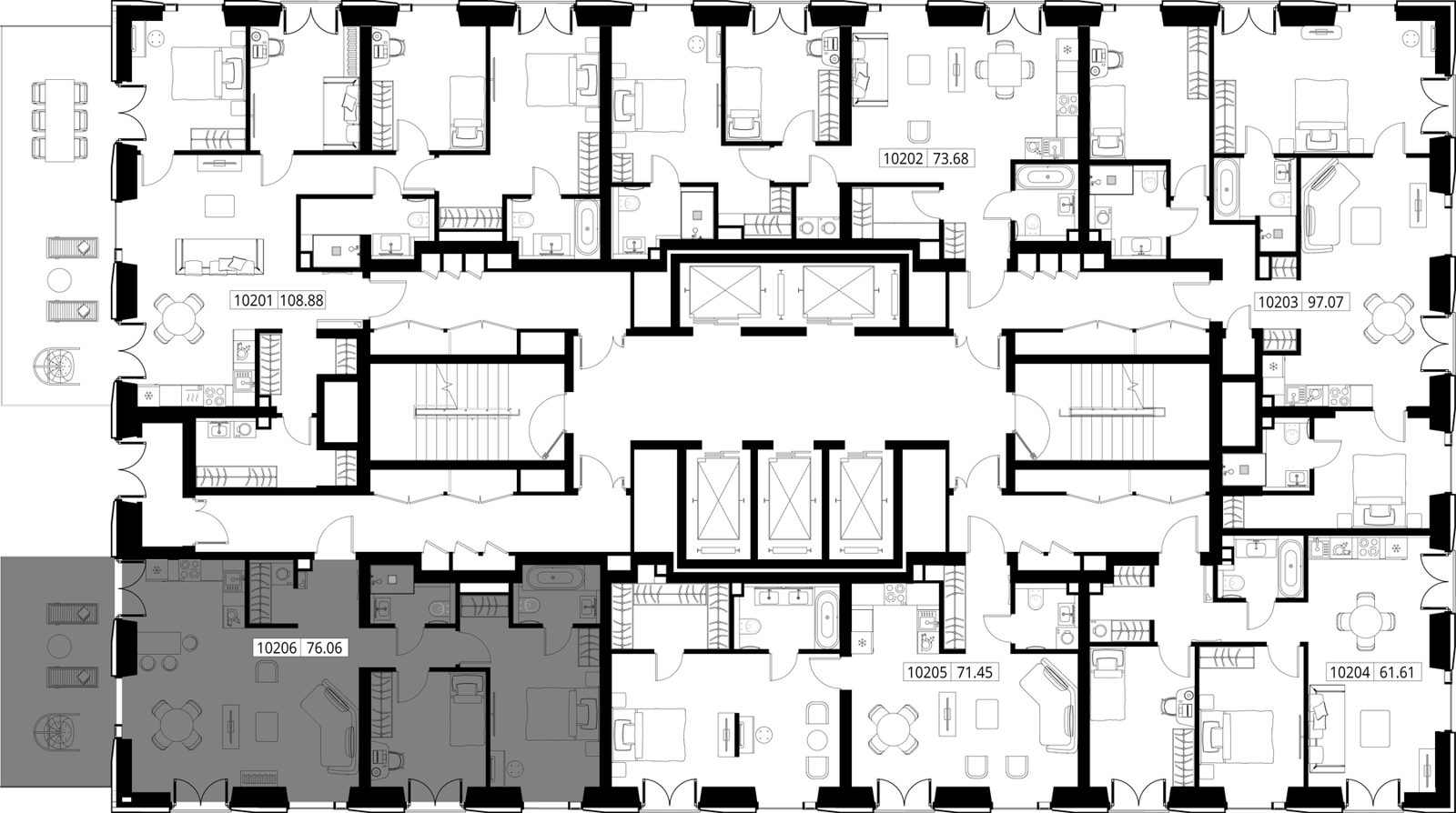 2-комнатная квартира, 82,8 м² — фото 2