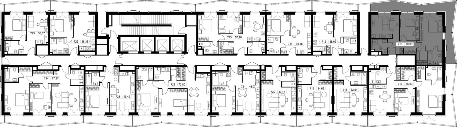 2-комнатная квартира, 70,6 м² — фото 2