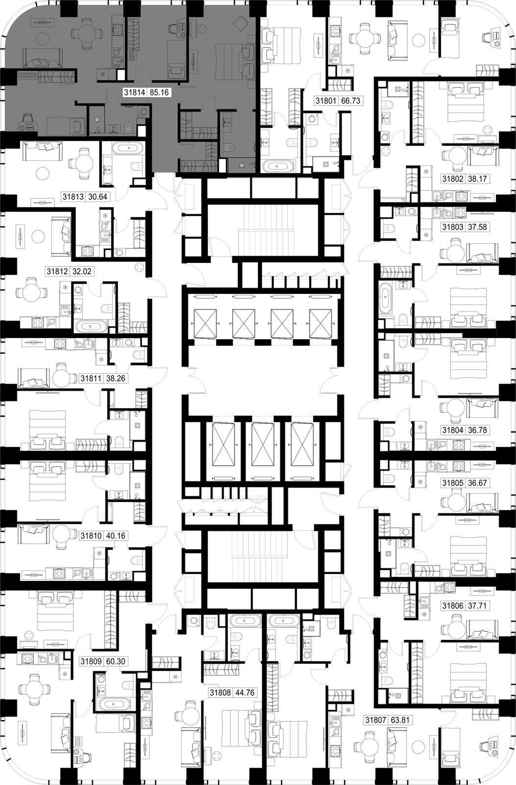 3-комнатная квартира, 85,2 м² — фото 2
