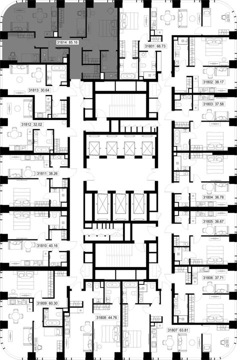 3-комнатная квартира, 85,2 м² — фото 2