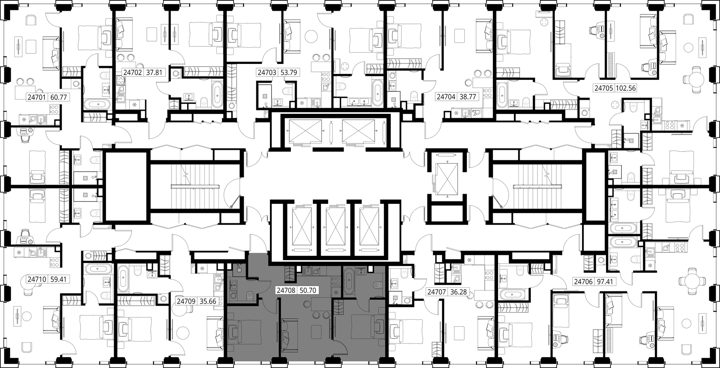 2-комнатная квартира, 50,7 м² — фото 2