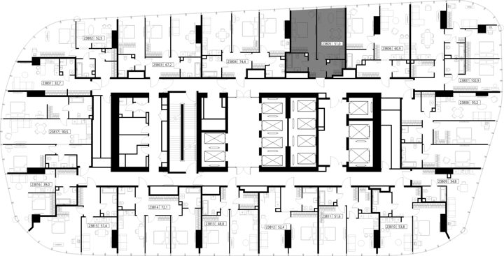 1-комнатная квартира, 51 м² — фото 2