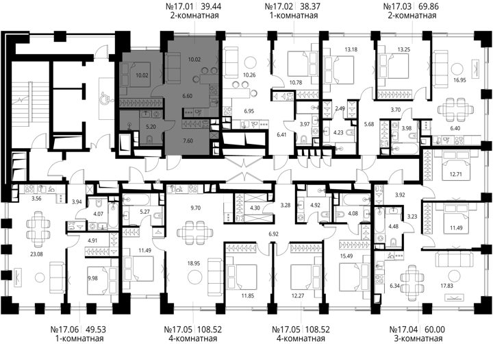 1-комнатная квартира, 39,4 м² — фото 2