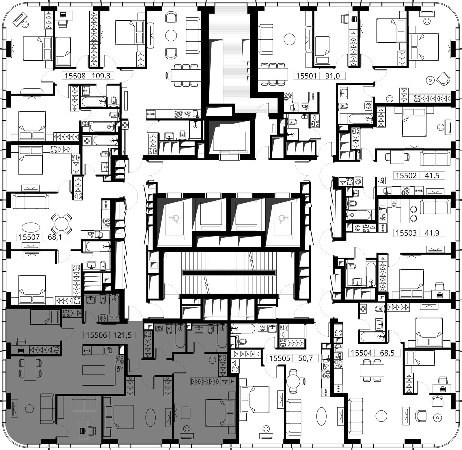 3-комнатная квартира, 121,5 м² — фото 2