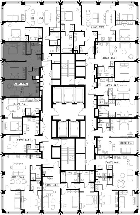 2-комнатная квартира, 57,9 м² — фото 2
