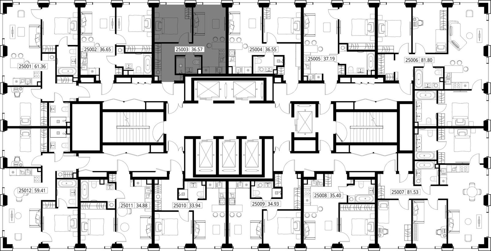 1-комнатная квартира, 36,6 м² — фото 2