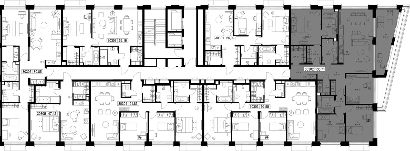 4-комнатная квартира, 135,7 м² — фото 2