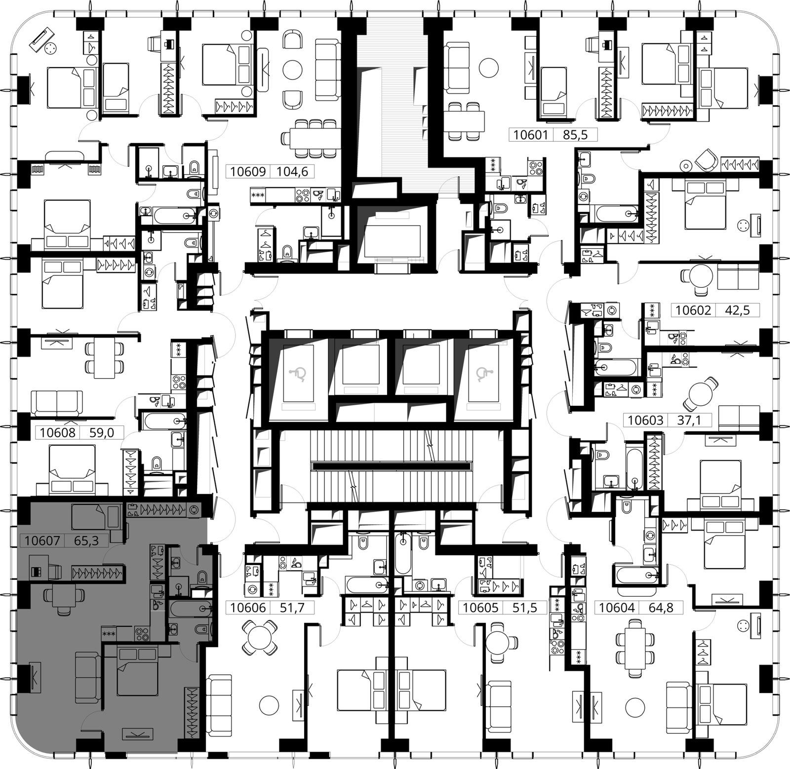 2-комнатная квартира, 65,3 м² — фото 2