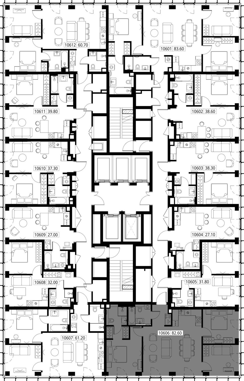 3-комнатная квартира, 82,6 м² — фото 2