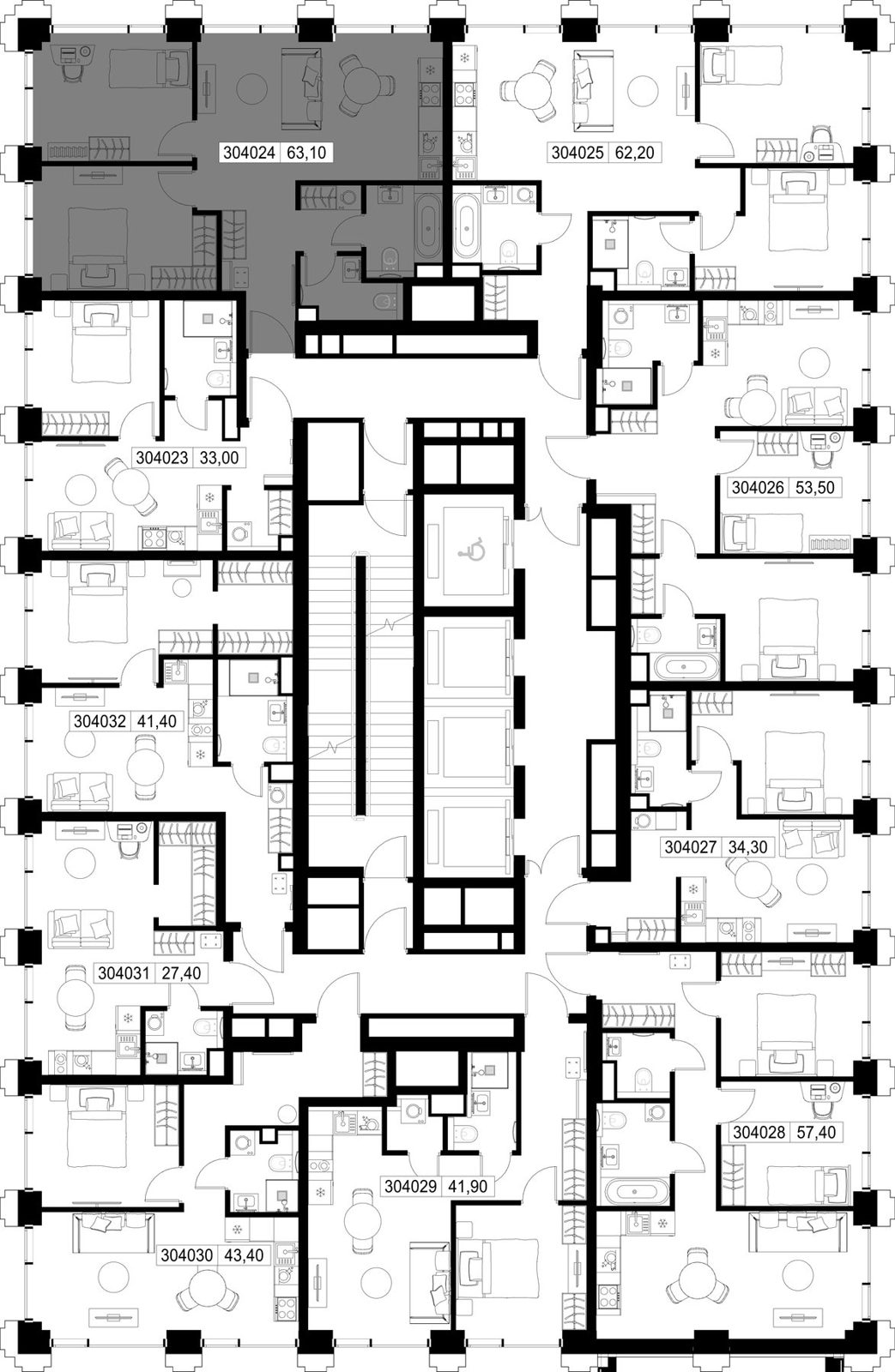2-комнатная квартира, 63,1 м² — фото 2