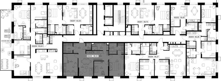 3-комнатная квартира, 96,5 м² — фото 2