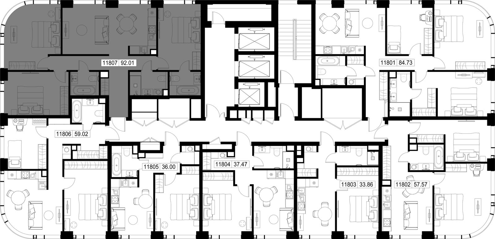 3-комнатная квартира, 92 м² — фото 2