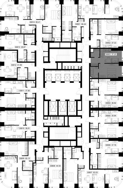 1-комнатная квартира, 37,2 м² — фото 2