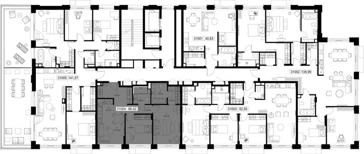 2-комнатная квартира, 66 м² — фото 2