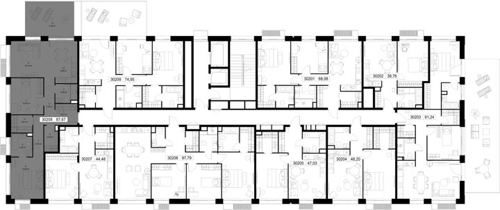 2-комнатная квартира, 87,7 м² — фото 3