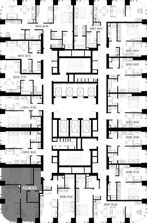 2-комнатная квартира, 59,9 м² — фото 2