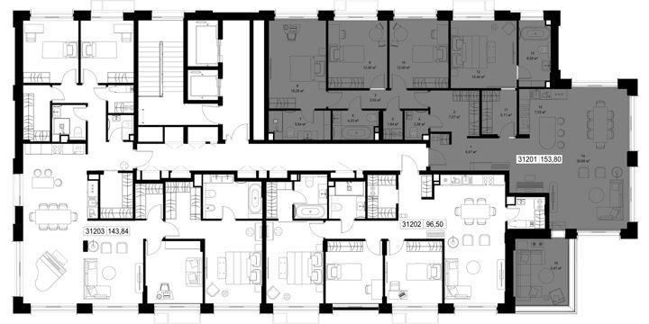 4-комнатная квартира, 153,8 м² — фото 2