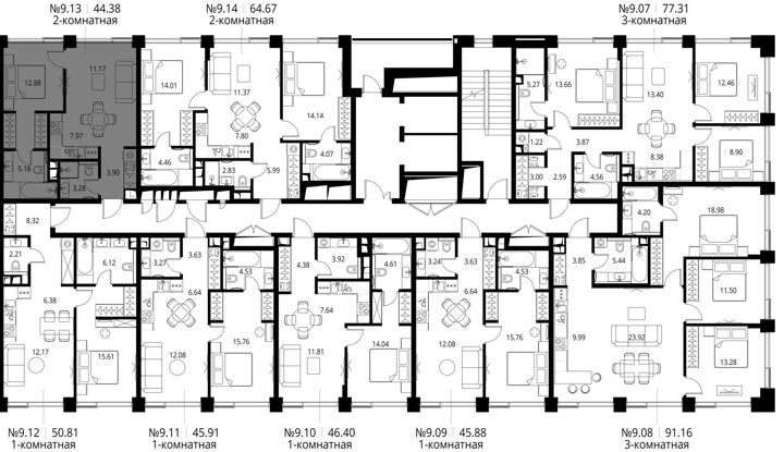 1-комнатная квартира, 44,4 м² — фото 2
