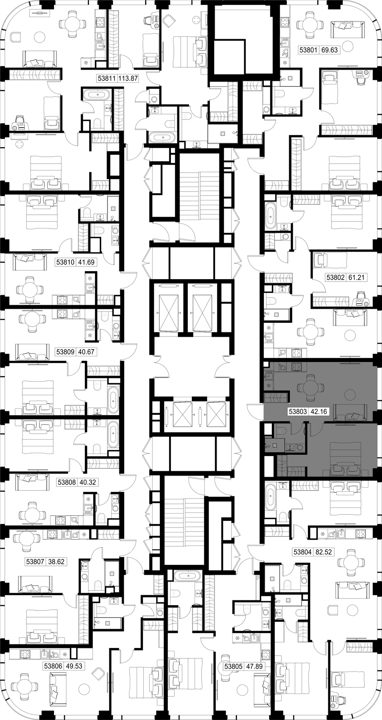 1-комнатная квартира, 42,2 м² — фото 2