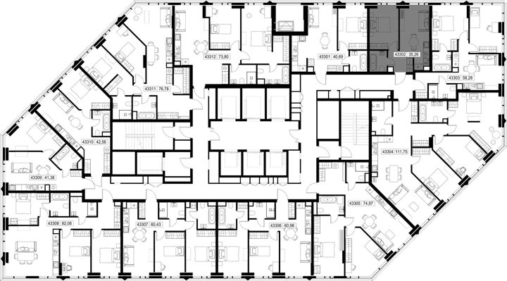 1-комнатная квартира, 35,3 м² — фото 2