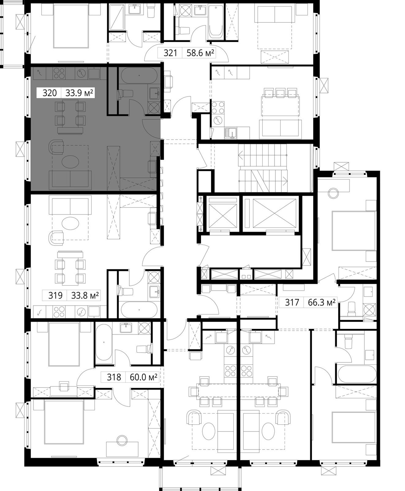 Квартира-студия, 33,9 м² — фото 2