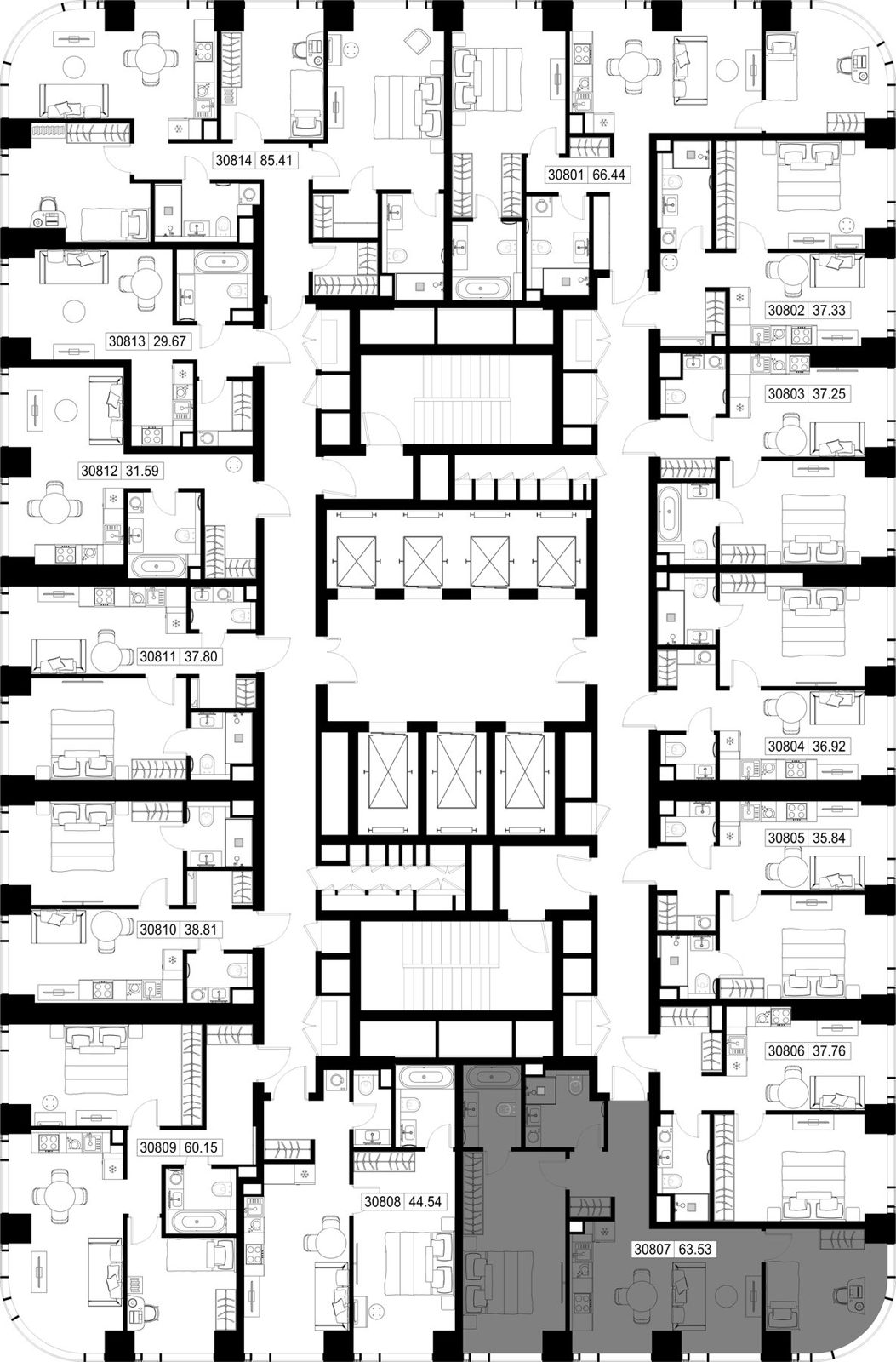 2-комнатная квартира, 63,5 м² — фото 2