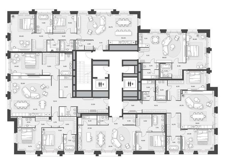 3-комнатная квартира, 219,9 м² — фото 2