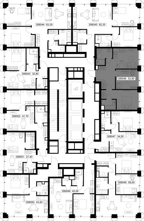 2-комнатная квартира, 53,9 м² — фото 2