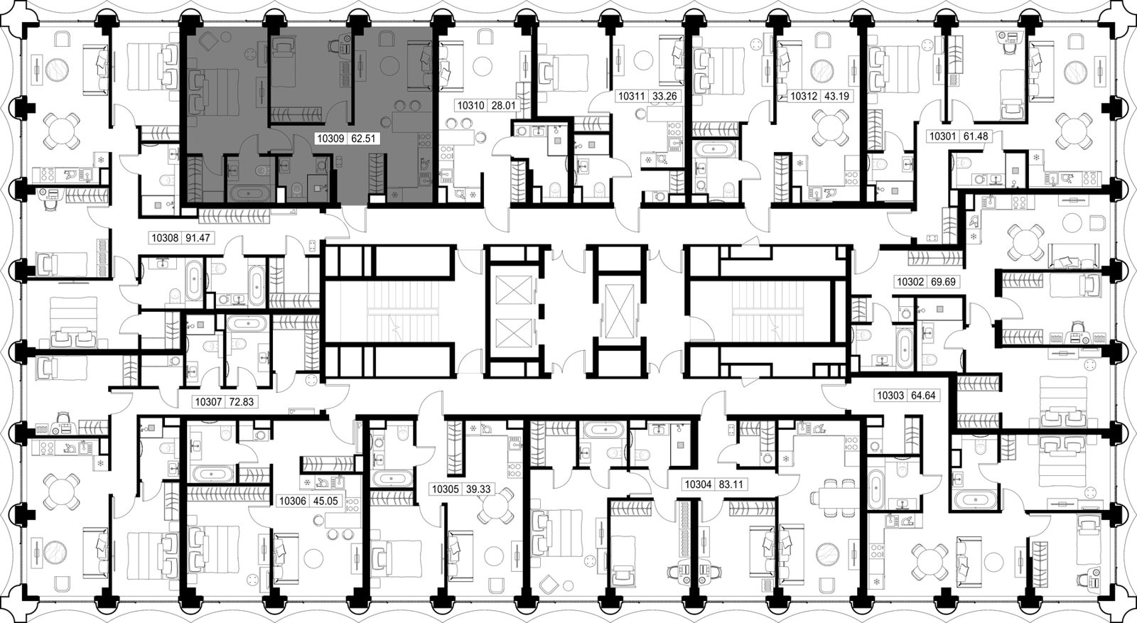 2-комнатная квартира, 62,5 м² — фото 2