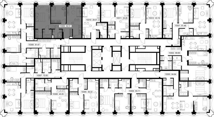 2-комнатная квартира, 62,5 м² — фото 2