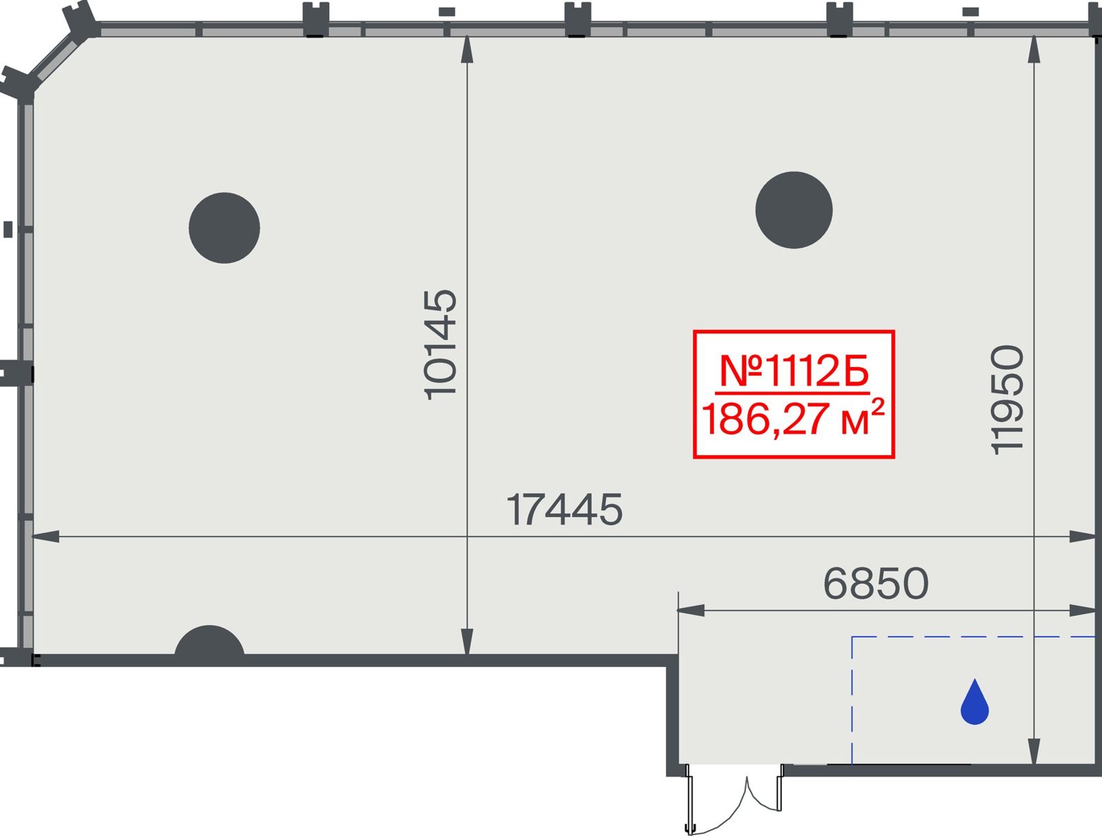 Офис класса A, 186,3 м²