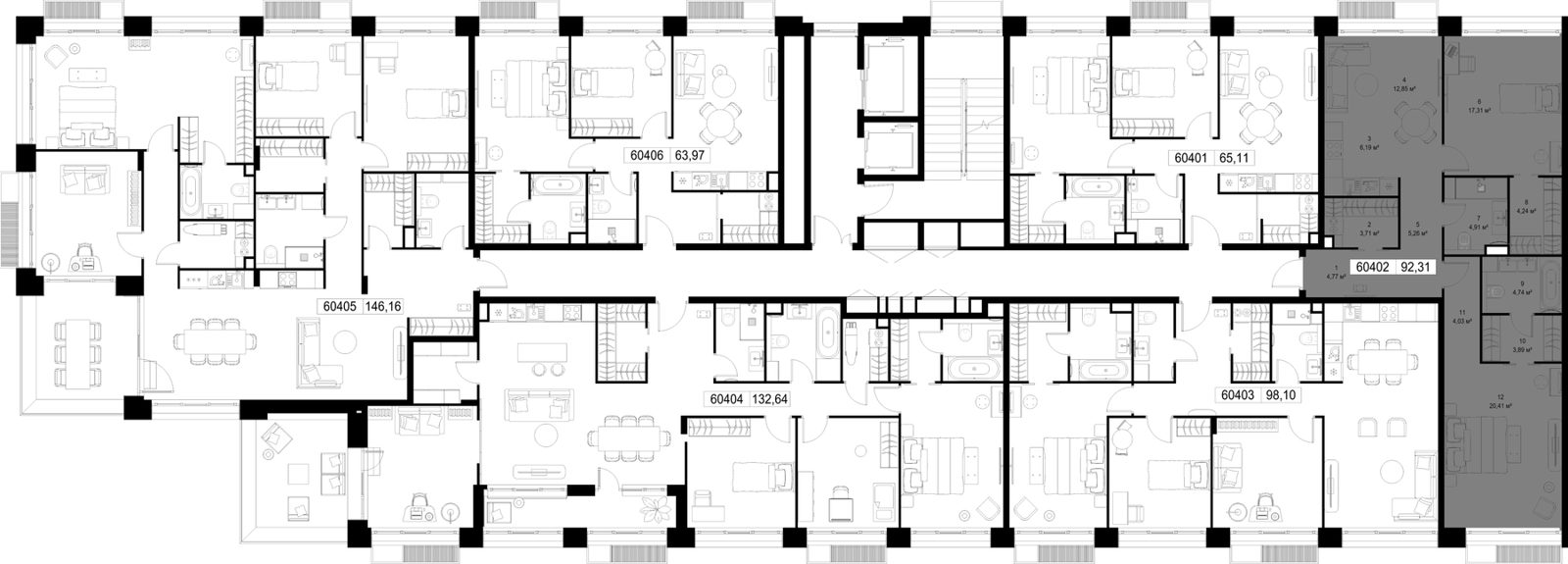 2-комнатная квартира, 92,3 м² — фото 2