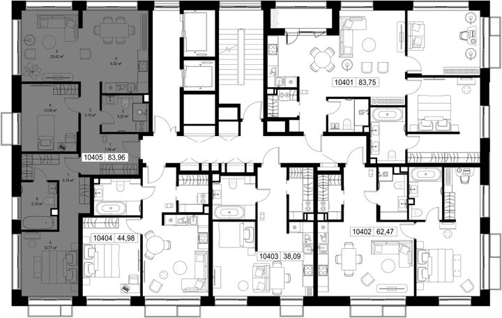 2-комнатная квартира, 84 м² — фото 2