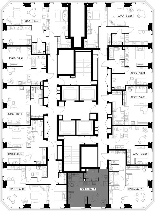 1-комнатная квартира, 35,5 м² — фото 3