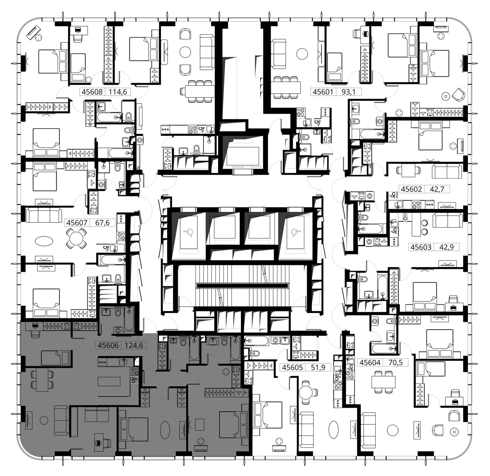 3-комнатная квартира, 124,6 м² — фото 2