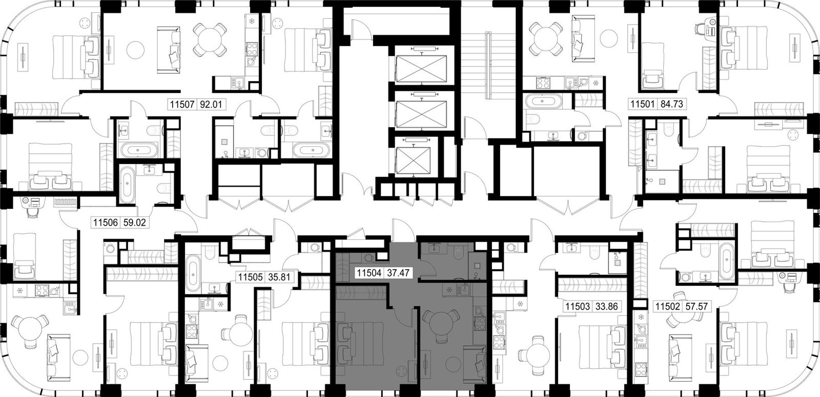 1-комнатная квартира, 37,5 м² — фото 2