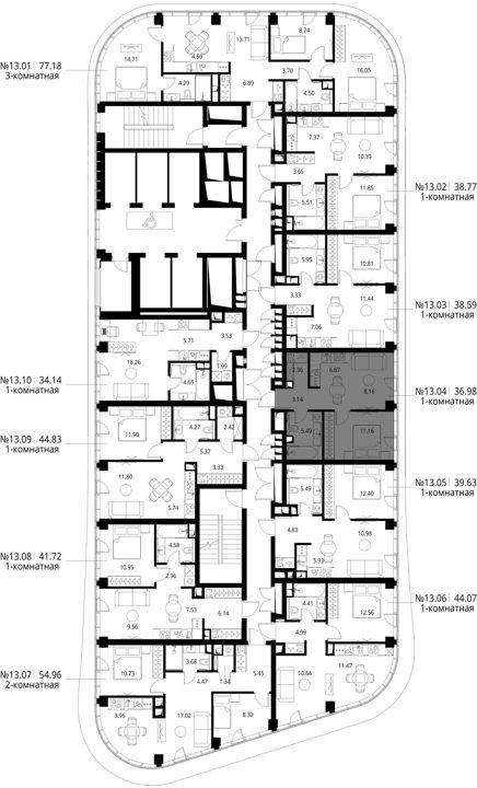1-комнатная квартира, 37 м² — фото 2