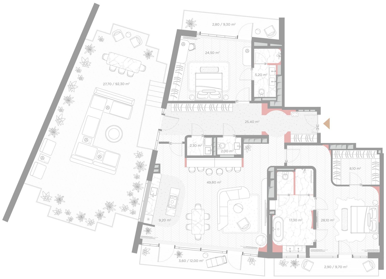 3-комнатная квартира, 208,9 м²