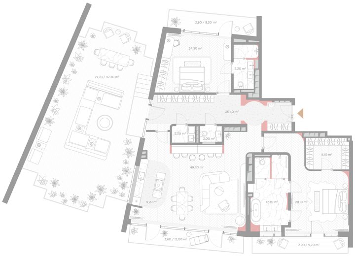 3-комнатная квартира, 208,9 м²