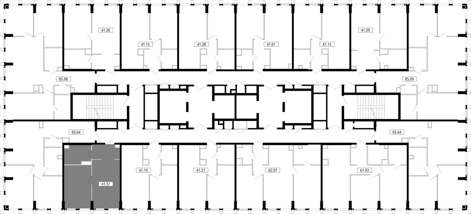 1-комнатная квартира, 41,5 м² — фото 2