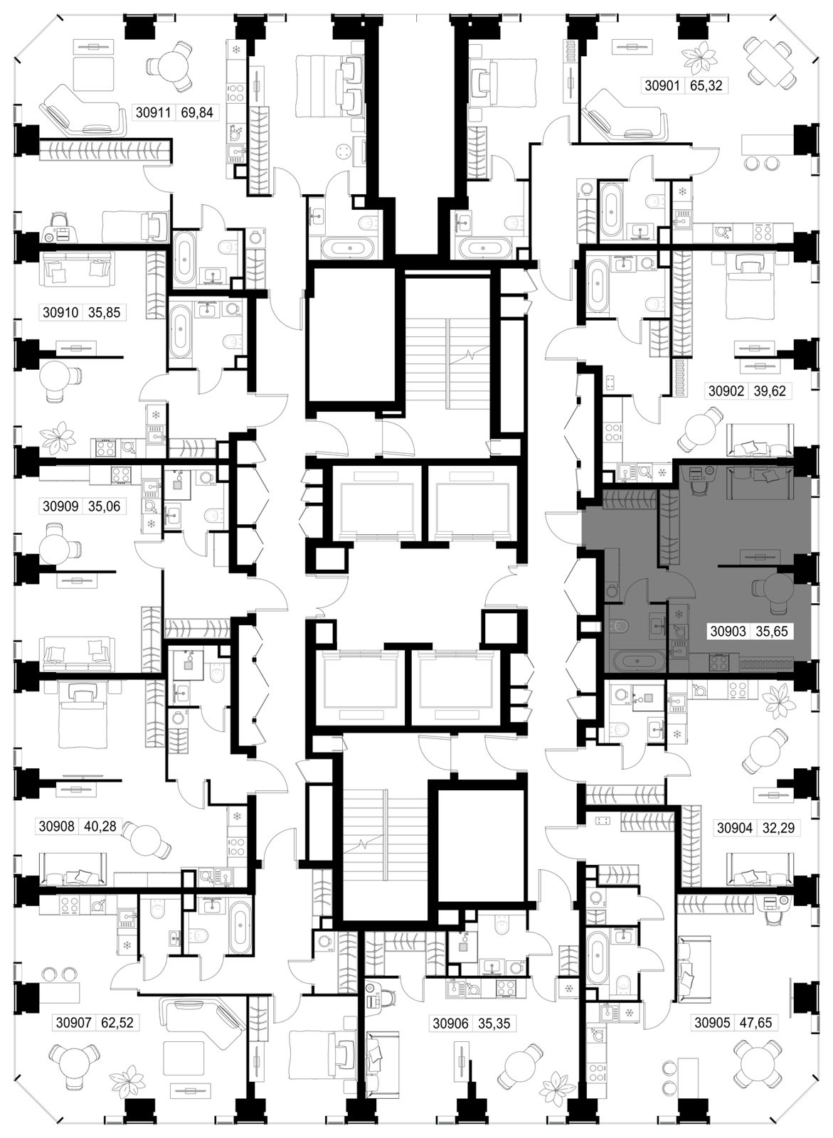 1-комнатная квартира, 35,6 м² — фото 3