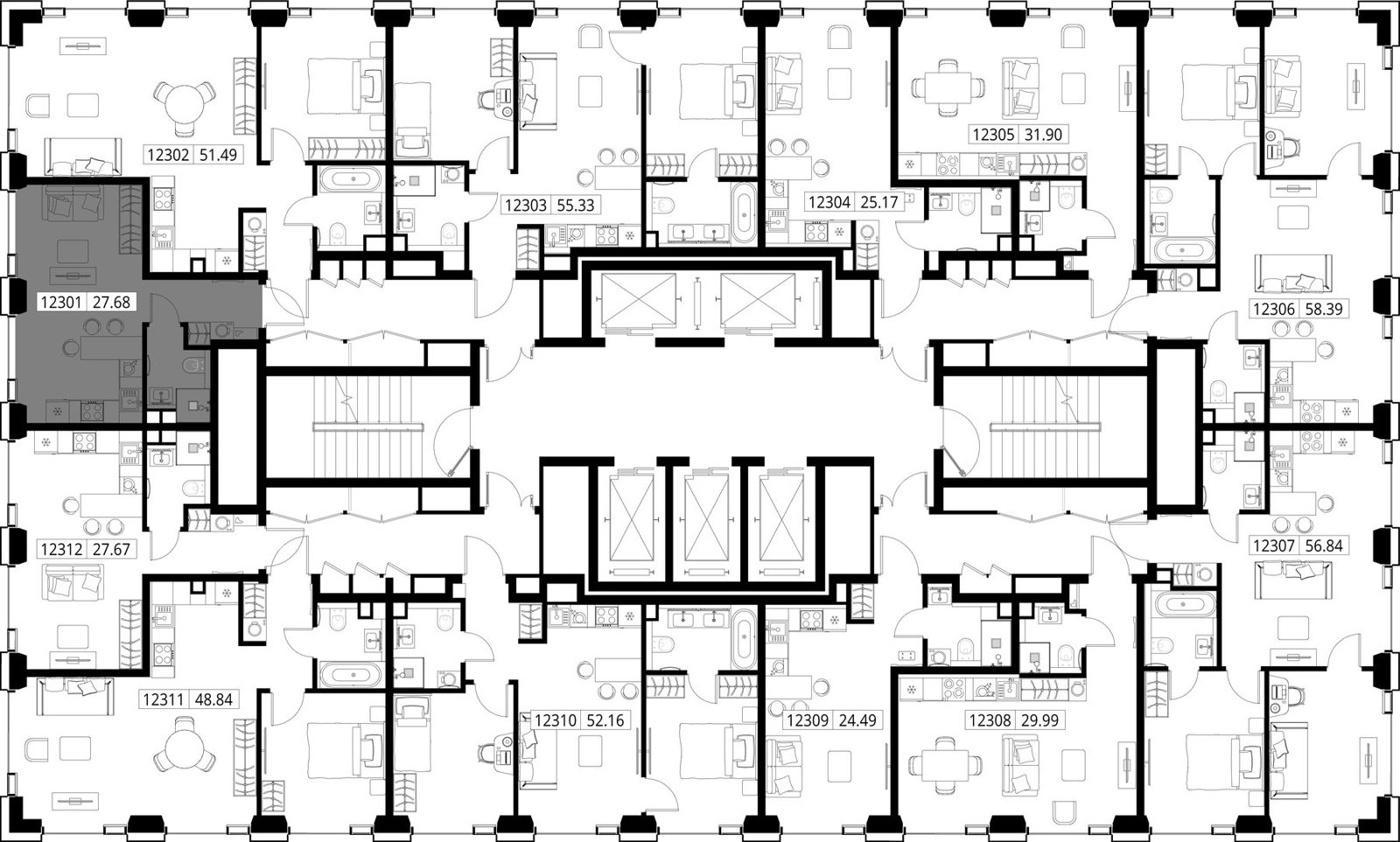 Квартира-студия, 27,7 м² — фото 2